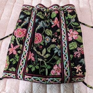 Vera Bradley Botanica Pattern Drawstring Backpack Sling Backpack